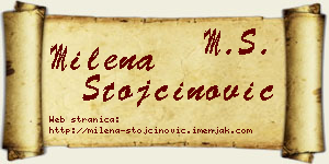 Milena Stojčinović vizit kartica